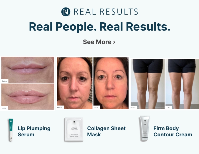 Real People. Real Results. Click here to see more. Before and after pictures of people using Neora products.